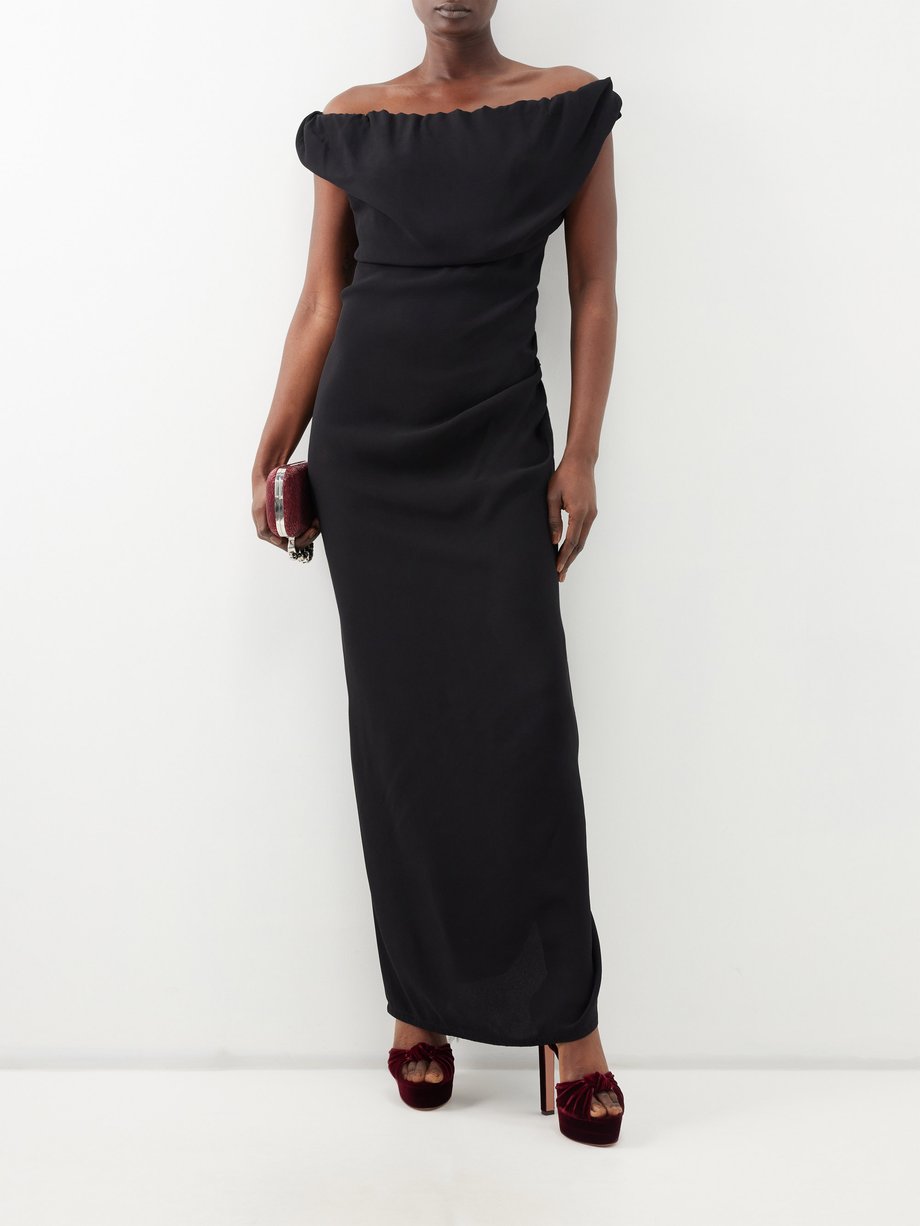 Black Ginnie gathered-cady maxi dress | Vivienne Westwood | MATCHES UK