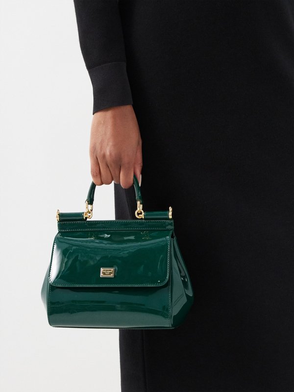 Dolce & Gabbana Sicily small patent-leather handbag