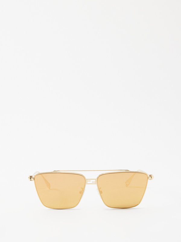 Fendi Eyewear Baguette aviator metal sunglasses