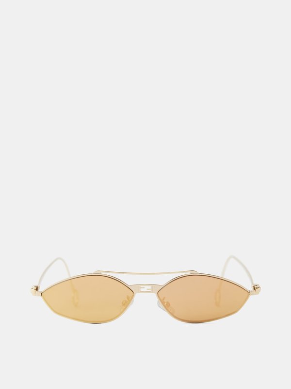 Fendi Eyewear Cat-eye metal sunglasses