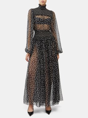 Dolce & Gabbana Majolica Print Silk Organza Dress, $2,635, MATCHESFASHION.COM