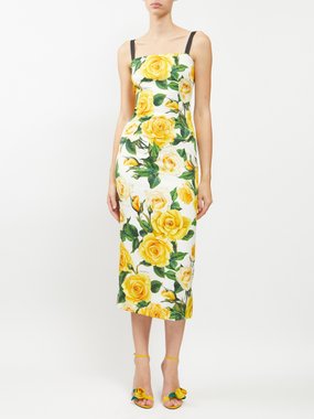 Dolce & Gabbana Majolica Print Silk Organza Dress, $2,635, MATCHESFASHION.COM
