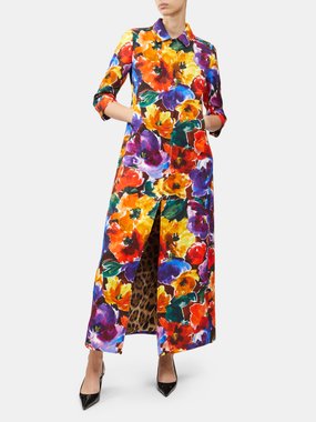 Dolce & Gabbana Floral-print brocade coat