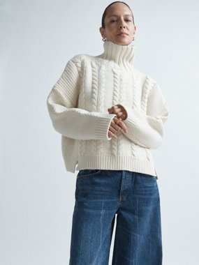 Raey Cable-knit wool and cashmere-blend boxy jumper
