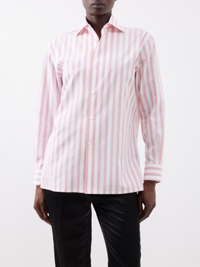 Ralph Lauren Capri striped cotton-poplin shirt