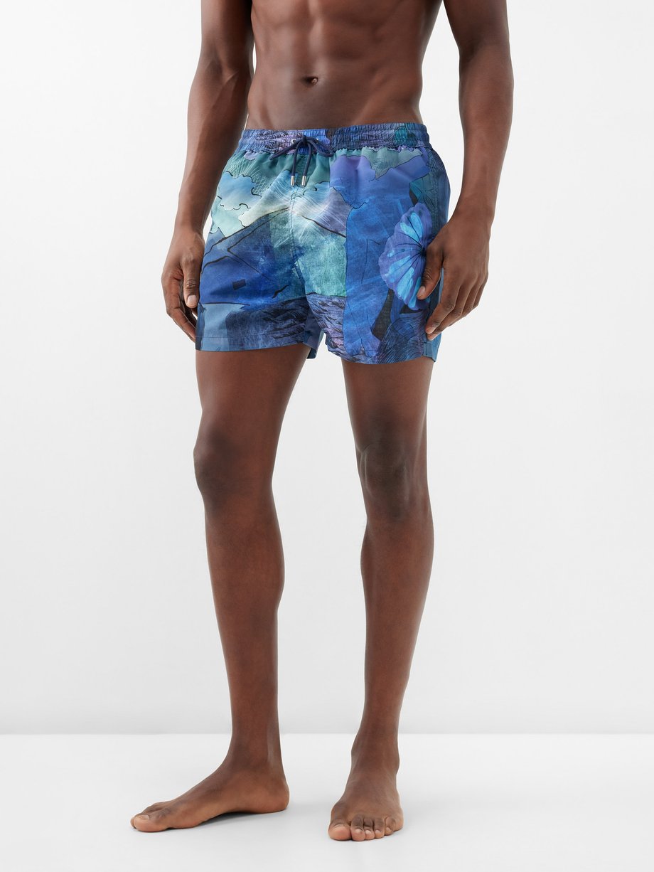 Paul Smith Narcissus-print swimshorts