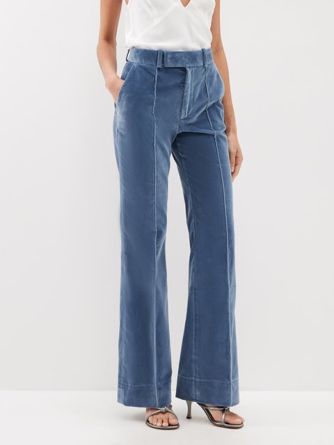 Five-pocket slim-fit cotton velvet trousers - A271DAVE362TP302-TI - AT.P.CO