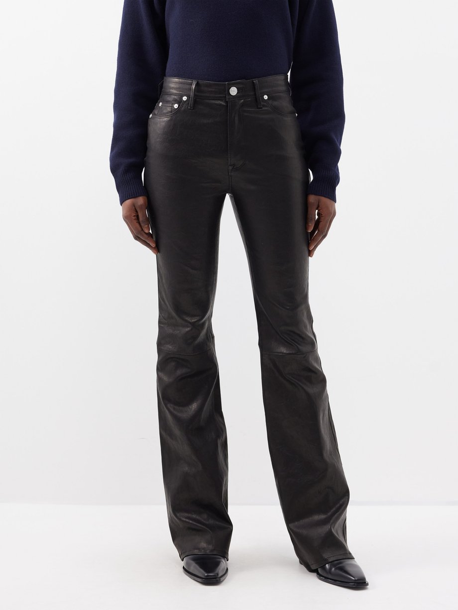 Stacked in the back Leather Pants – C&L fine Goods Boutique