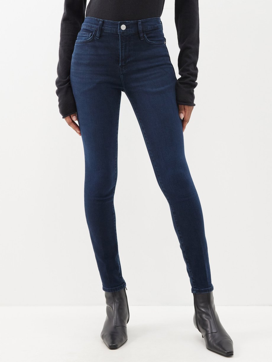 Navy Le High skinny-leg jeans | FRAME | MATCHES UK