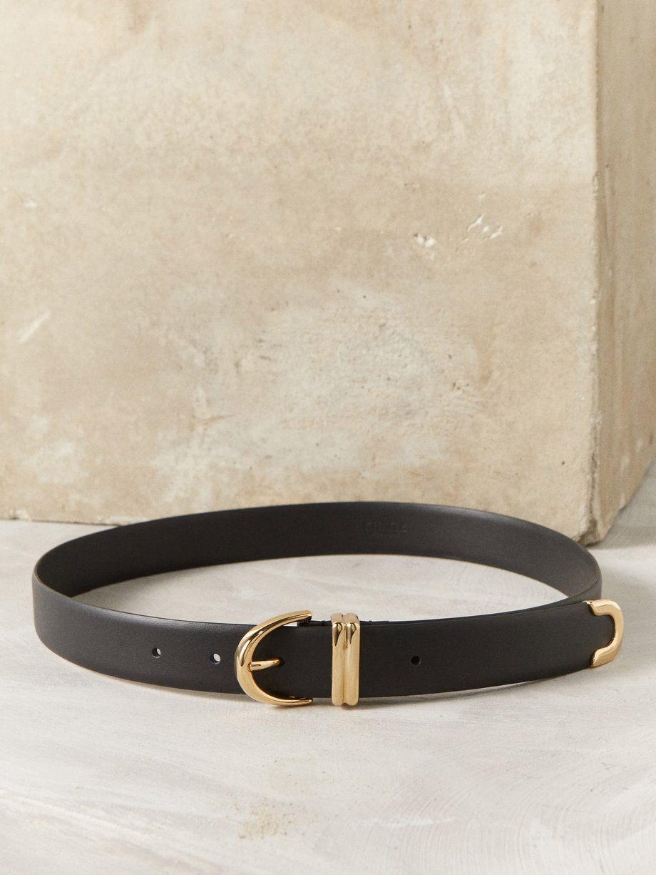Black Bambi smooth-leather belt | Khaite | MATCHES UK