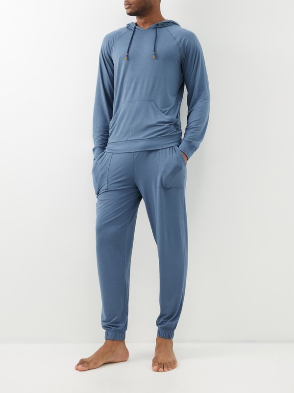 Paul Smith Artist Stripe-tip modal-blend hooded pyjama top