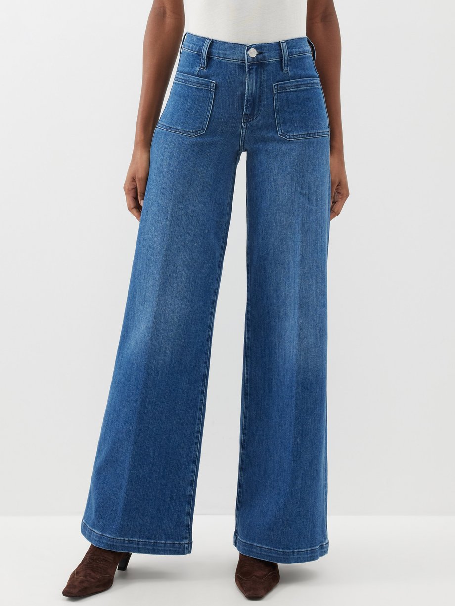 Blue The Bardot wide-leg jeans | FRAME | MATCHES UK