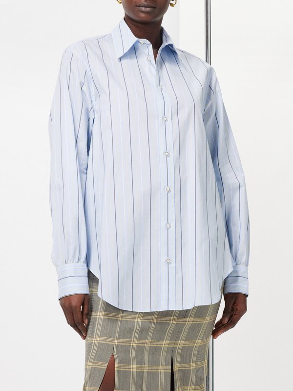 Marni Striped cotton-poplin oversized shirt