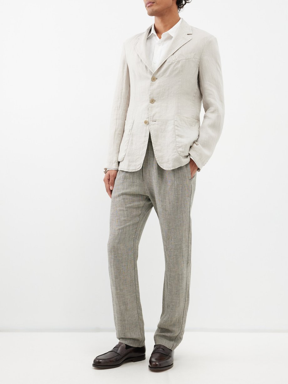 Beige Siroco twill suit jacket | Barena Venezia | MATCHES UK