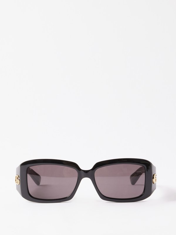 Gucci Eyewear Lunettes de soleil rectangulaires en acétate