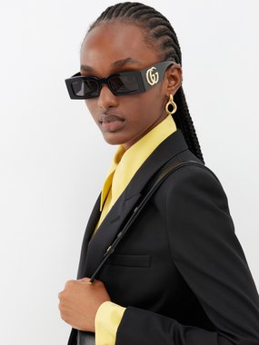 Gucci Eyewear Gucci GG-logo rectangular acetate sunglasses