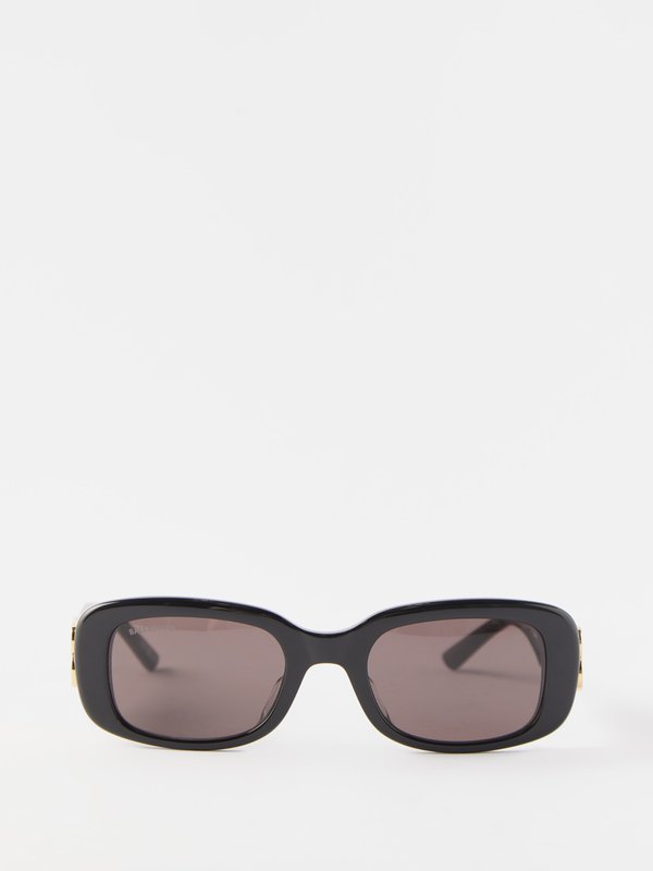 Balenciaga Eyewear Lunettes de soleil rectangulaires en acétate BB
