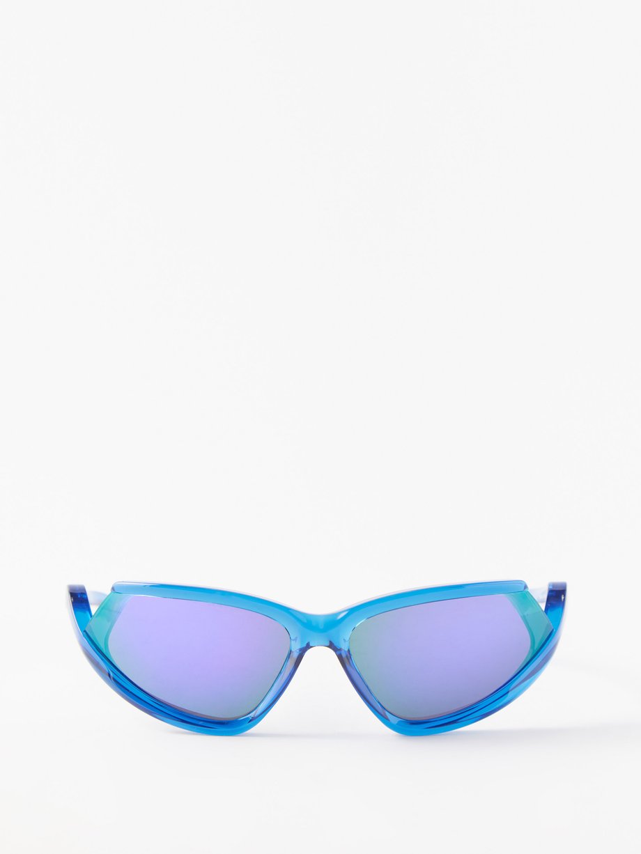 Alison Retro Cat Eye Rhinestone Sunglasses - Sky Blue – Sophia Collection