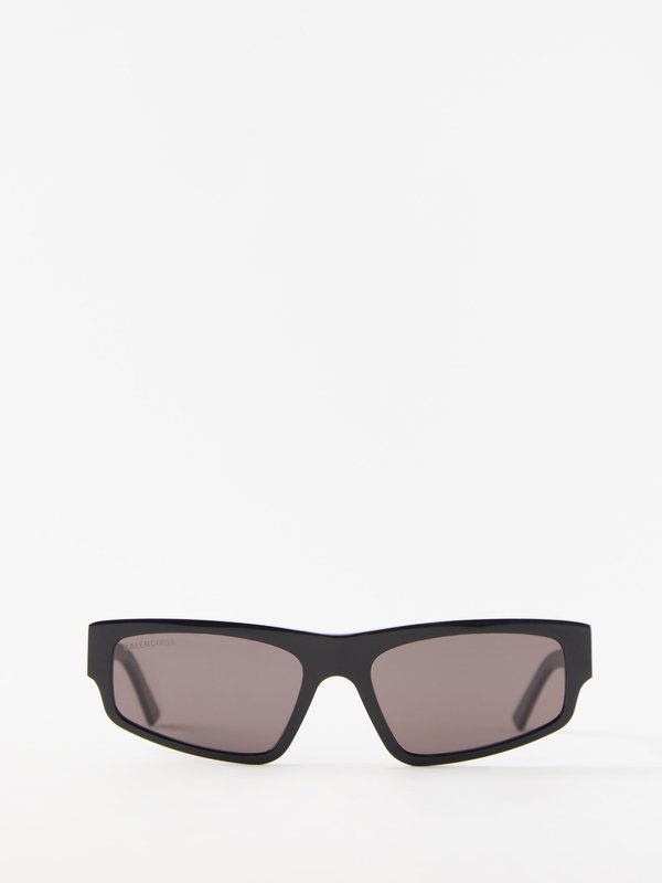 Balenciaga Eyewear (Balenciaga) Logo-print rectangular acetate sunglasses