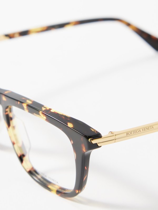 Bottega Veneta Eyewear (Bottega Veneta) Square tortoiseshell-acetate glasses