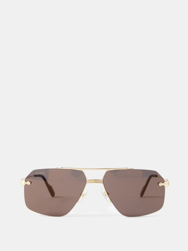 Cartier Eyewear Première de Cartier aviator metal sunglasses