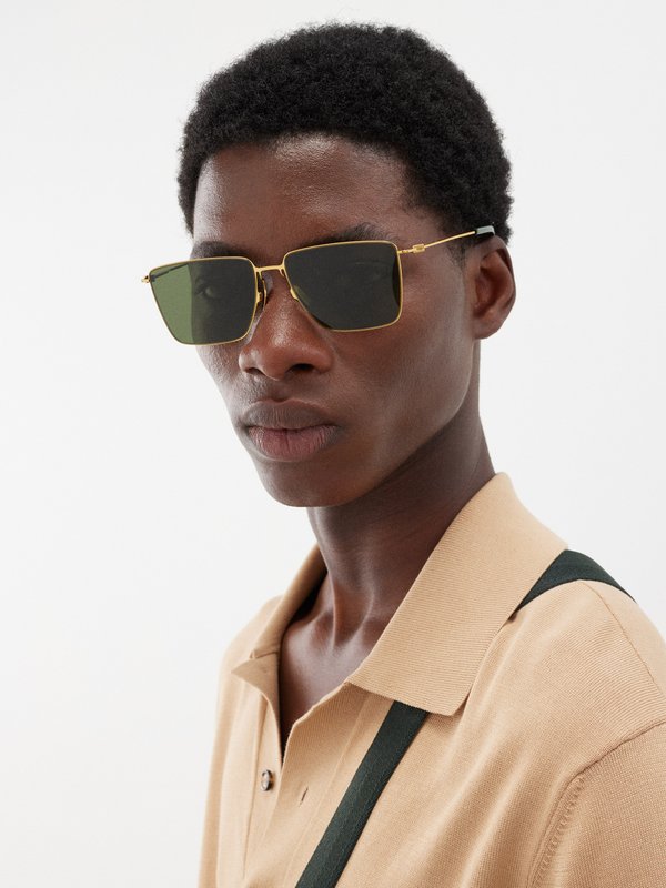 Bottega Veneta Eyewear (Bottega Veneta) D-frame metal sunglasses