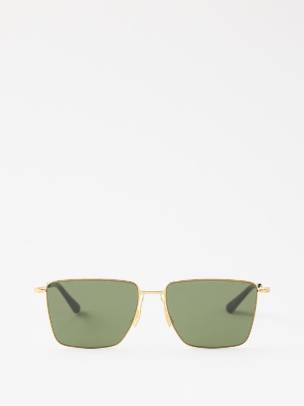 Bottega Veneta Eyewear (Bottega Veneta) D-frame metal sunglasses