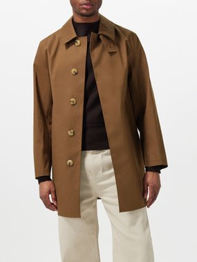 Mackintosh Dunkeld bonded-cotton overcoat
