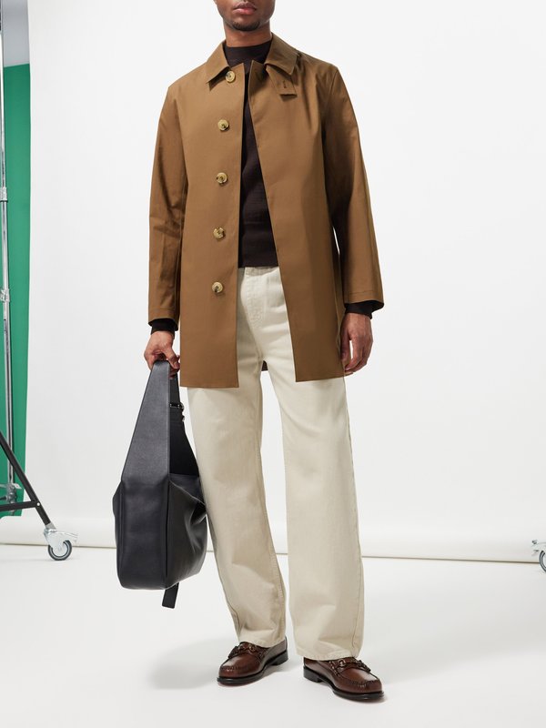 Mackintosh Dunkeld bonded-cotton overcoat
