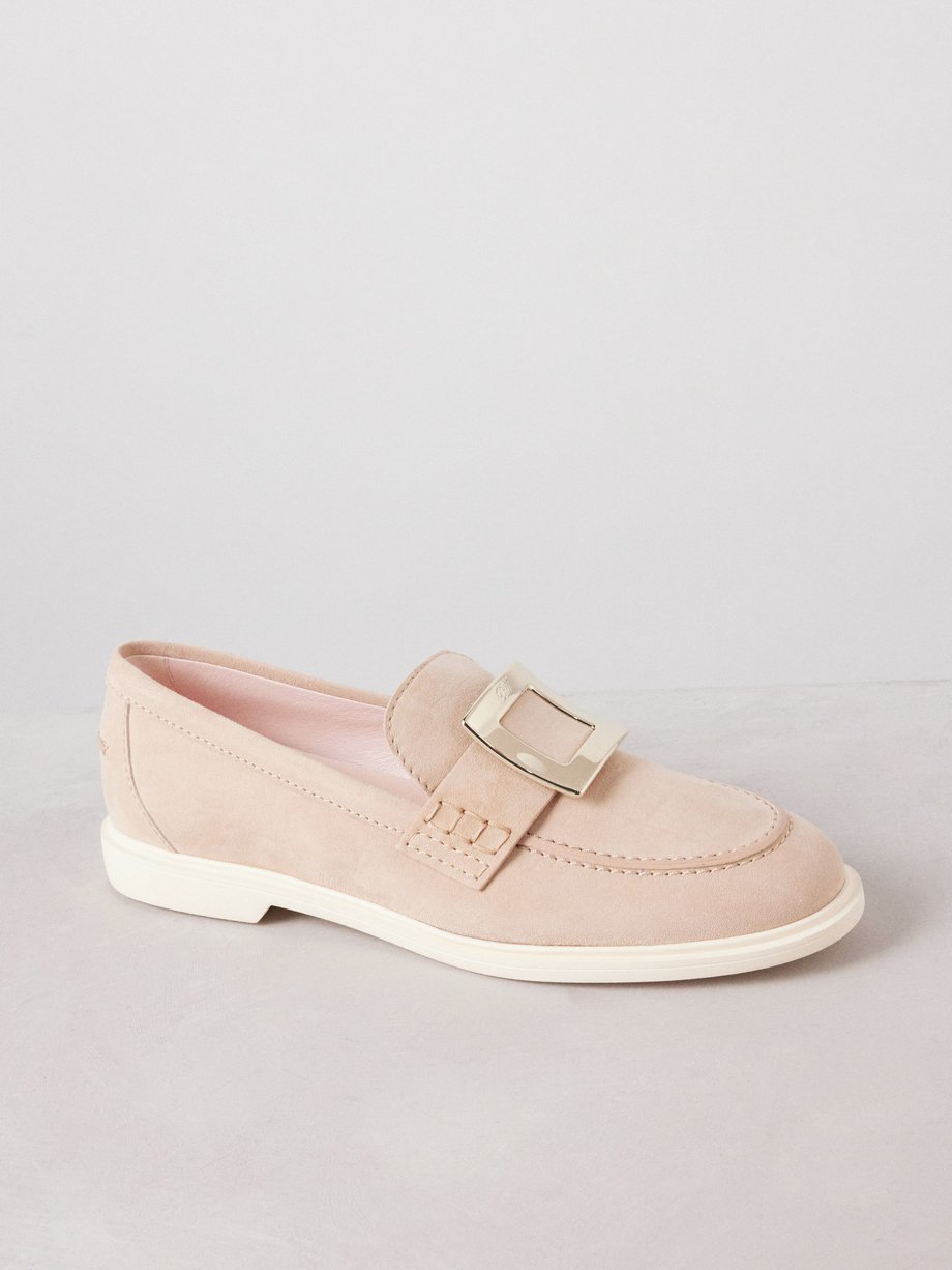 Roger Vivier Summer square-buckle suede loafers