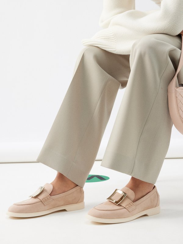 Roger Vivier Summer square-buckle suede loafers