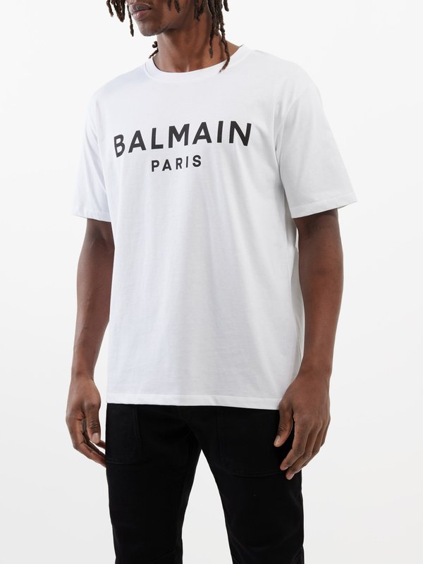 Balmain Logo-print organic cotton T-shirt