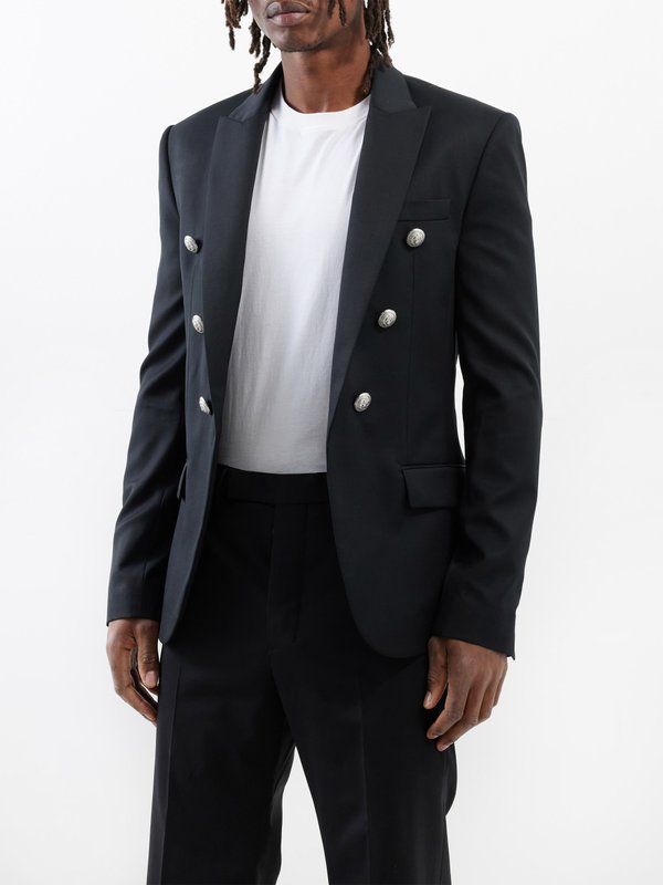 Balmain Buttoned wool suit jacket
