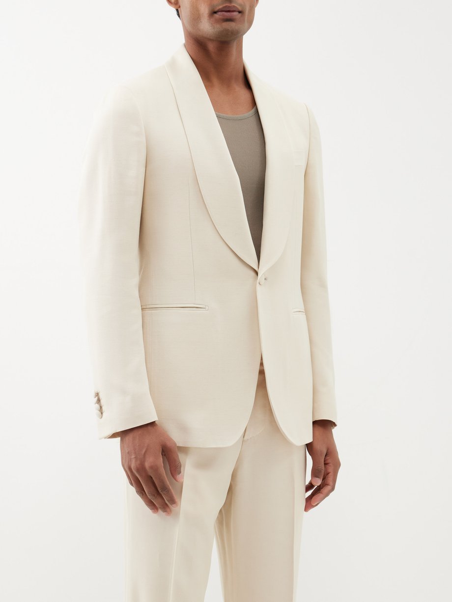 Lardini Shawl-lapel viscose-blend suit jacket