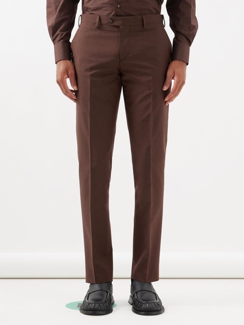 Buy online Brown Solid Flat Front Formal Trouser from Bottom Wear for Men  by Inspire for ₹580 at 42% off | 2024 Limeroad.com