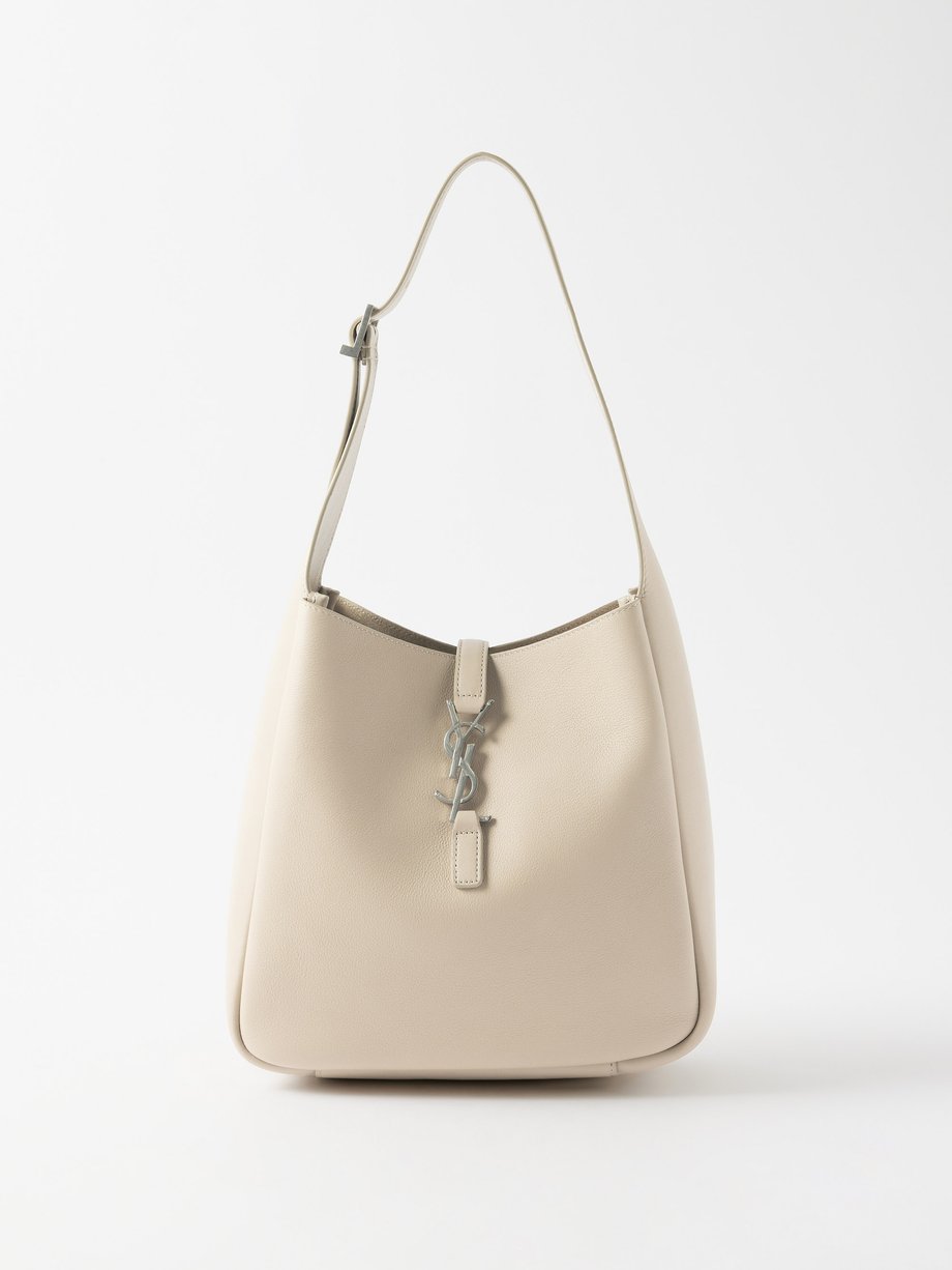 Saint Laurent Mini 5A7 Hobo Bag in Cream