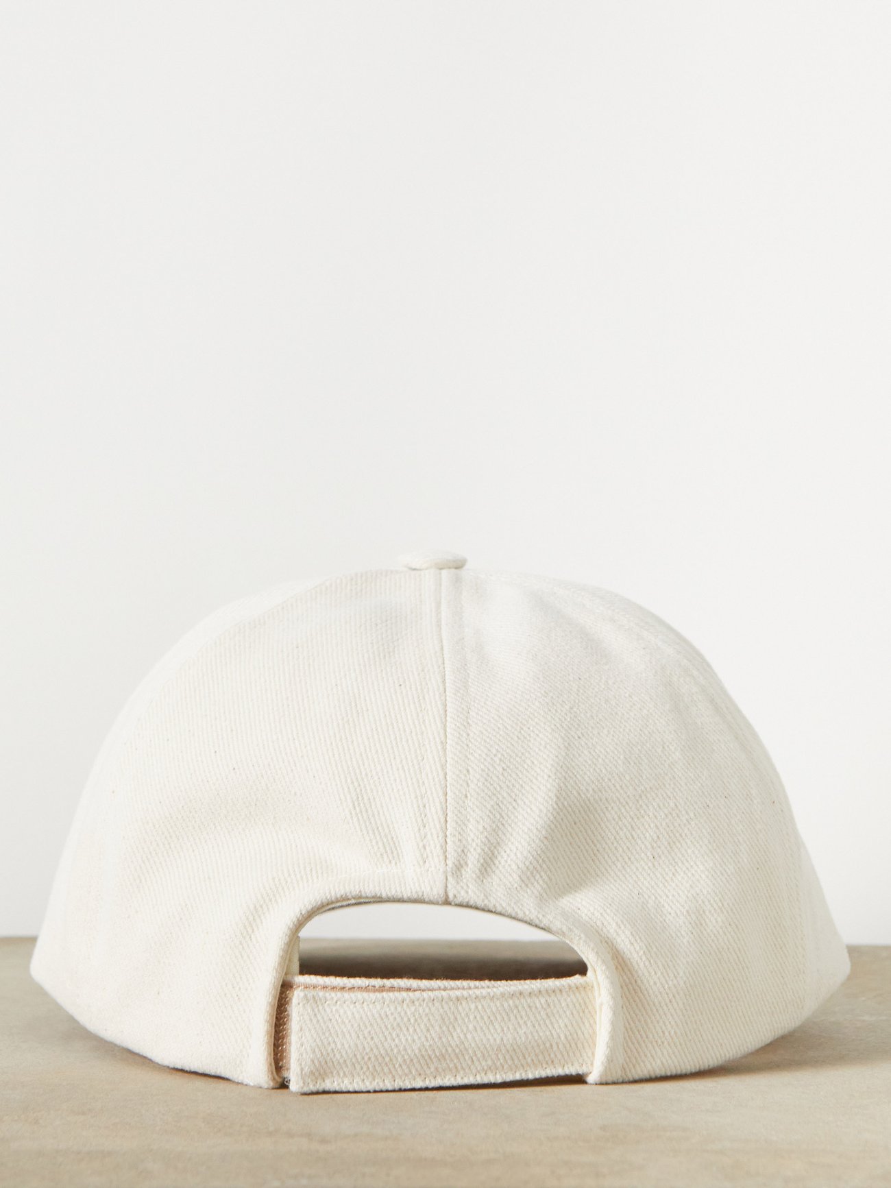 White Embroidered Cotton-Twill Adjustable Baseball Cap – Del Toro Shoes