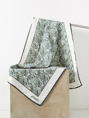 Isabel Marant Scarfili abstract-print silk-twill scarf