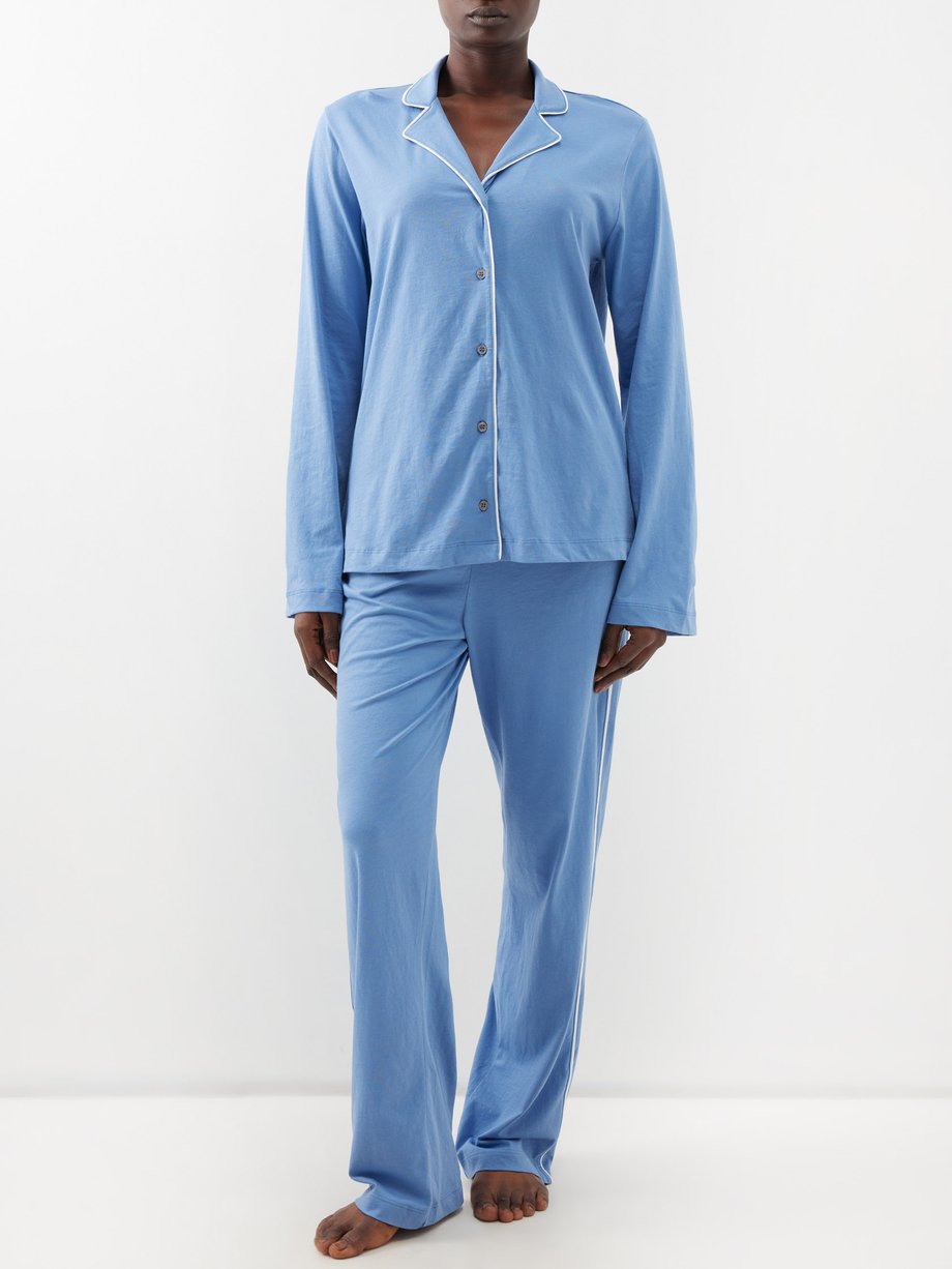 Blue Cayla organic Pima-cotton pyjamas | Skin | MATCHES UK
