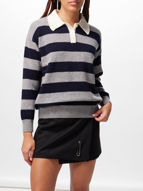 &Daughter Edith striped wool polo shirt