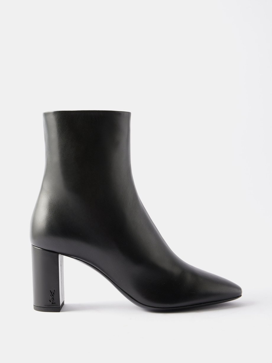 Black Lou 70 leather ankle boots | Saint Laurent | MATCHES UK