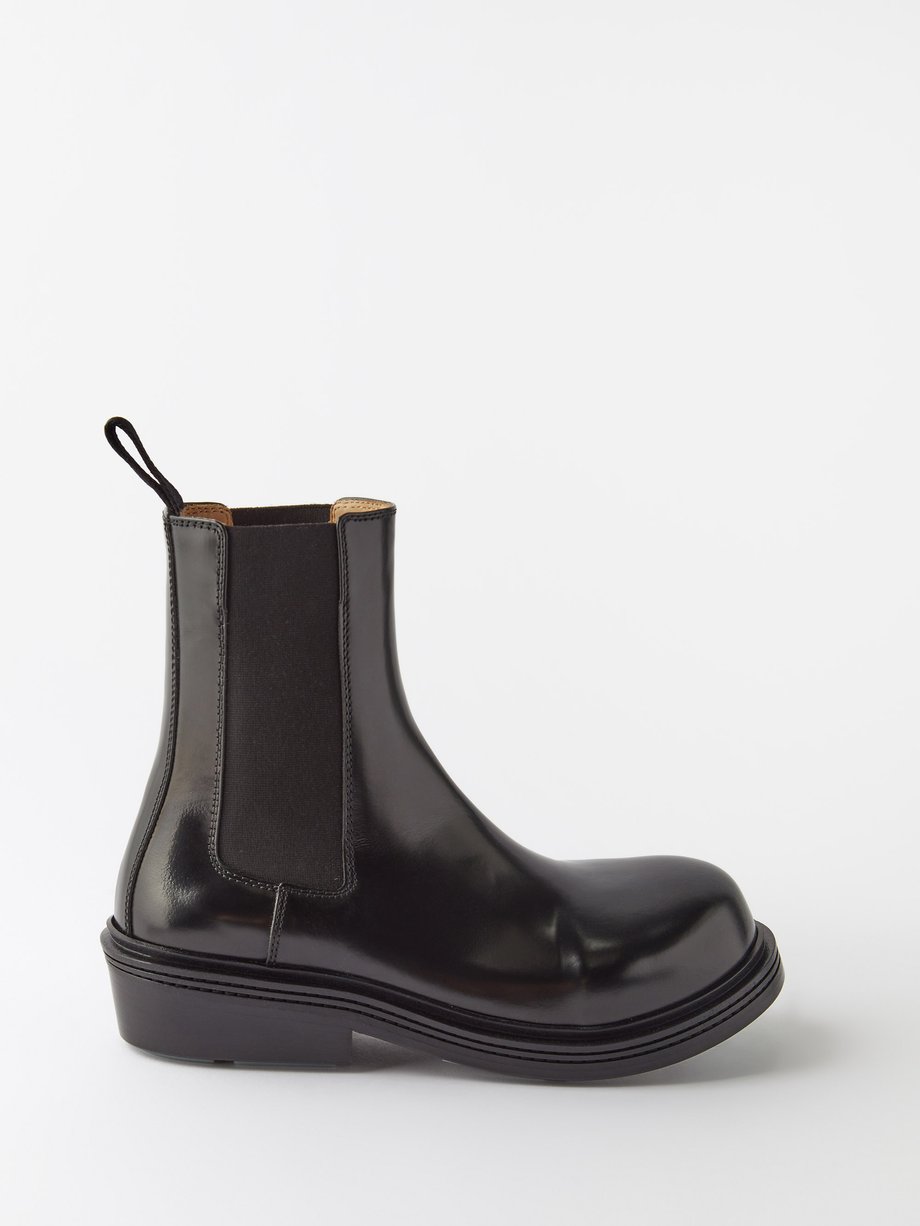Black Brushed-leather Chelsea boots | Bottega Veneta | MATCHES UK