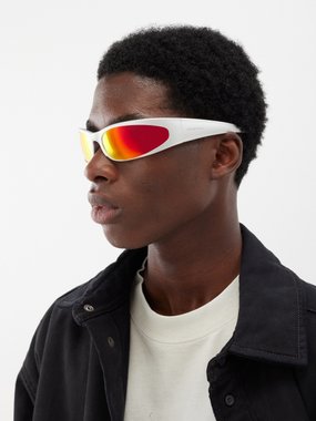 Balenciaga Eyewear Balenciaga Reverse Xpander 2.0 oval aluminium sunglasses