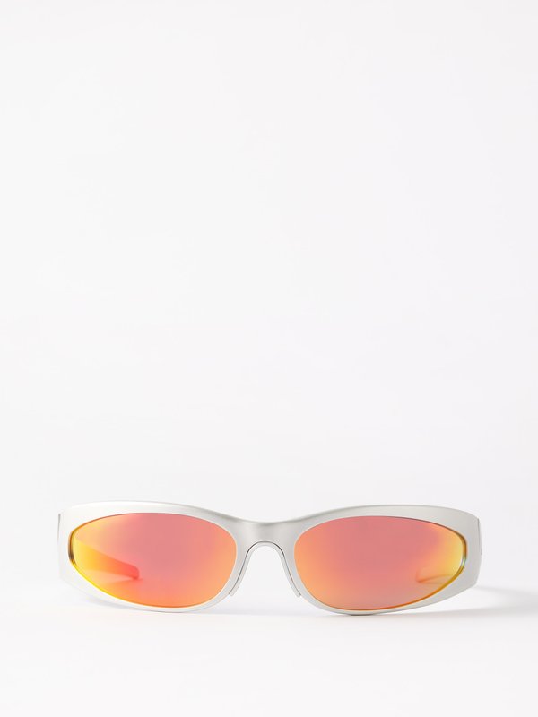 Balenciaga Eyewear (Balenciaga) Reverse Xpander 2.0 oval aluminium sunglasses