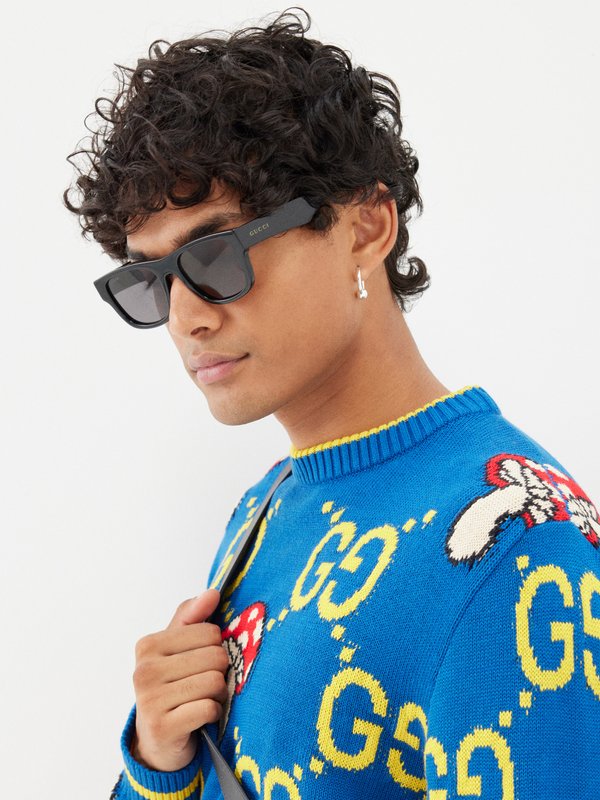 Gucci Eyewear Lunettes de soleil à monture en D en acétate