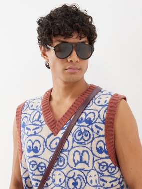 Gucci Eyewear Gucci Aviator tortoiseshell-acetate sunglasses