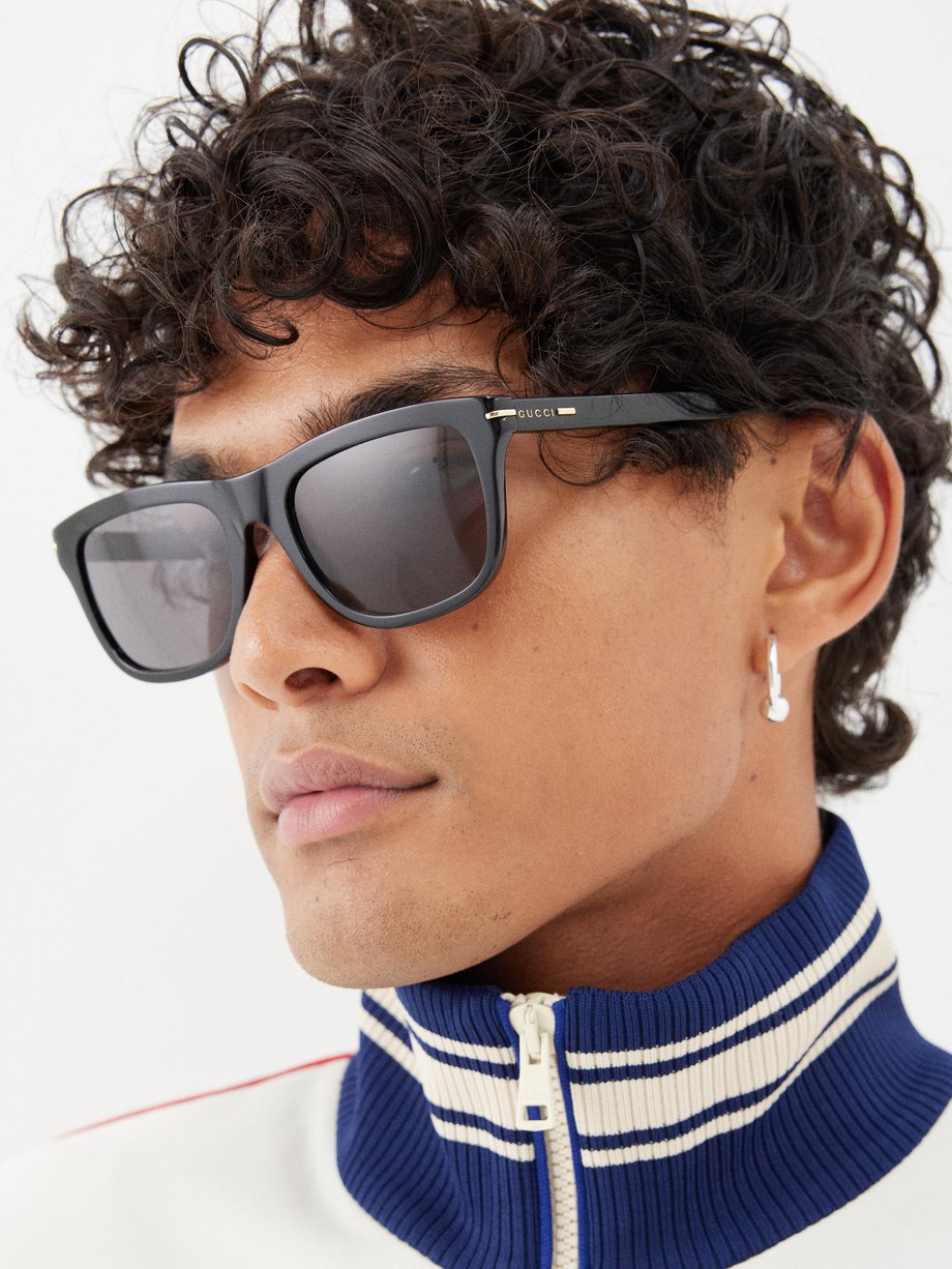 | MATCHES Black acetate sunglasses | Rectangular UK Gucci