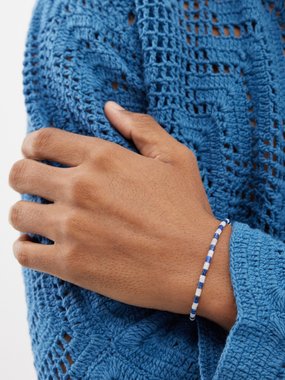 Miansai Bracelet en argent sterling et lapis-lazuli Kai