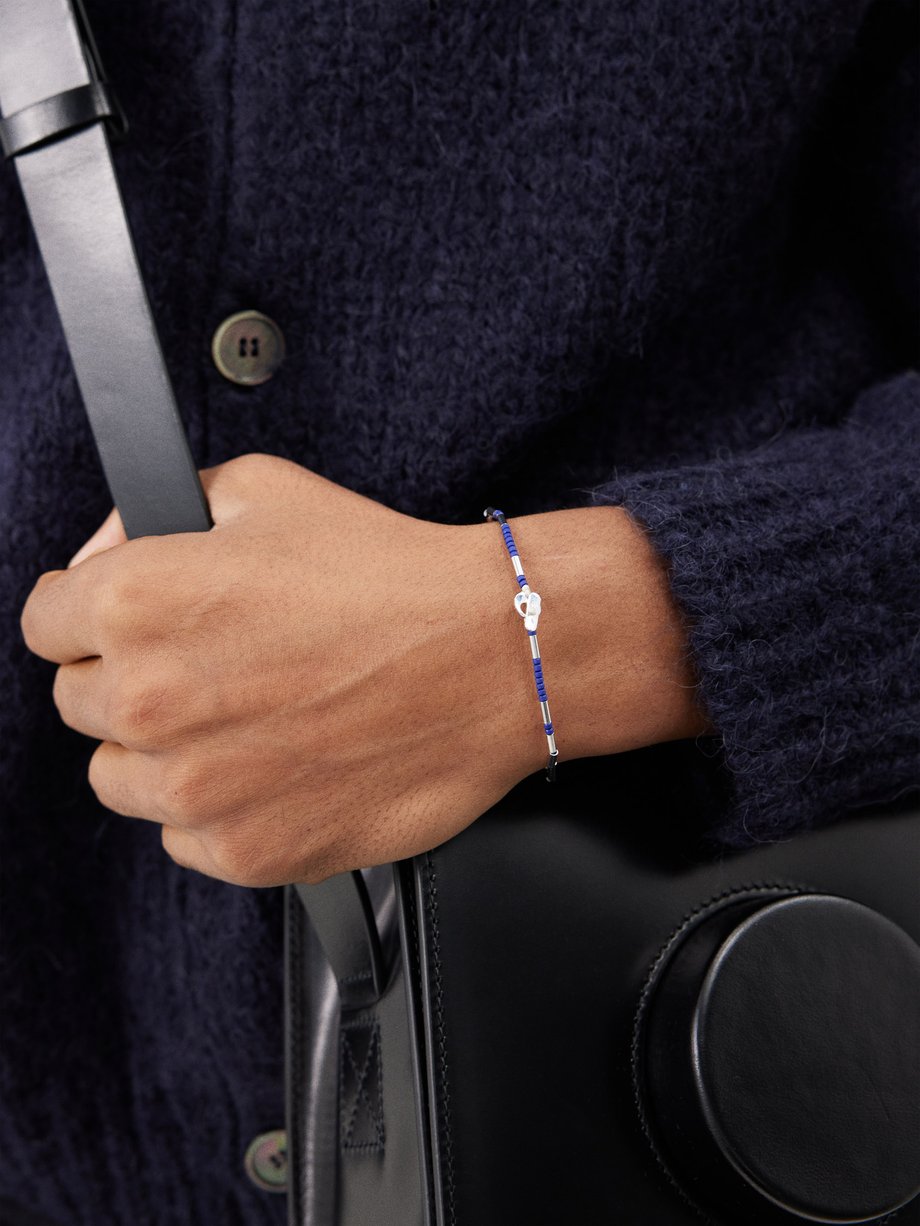 Bleu Bracelet en argent sterling et lapis-lazuli Lani | Miansai | MATCHES UK