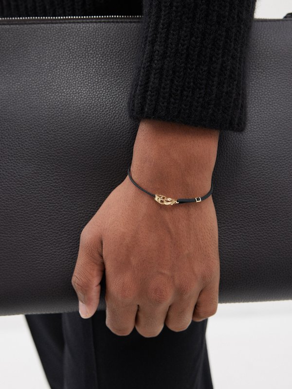 Miansai Caden cord & 14kt gold-vermeil bracelet